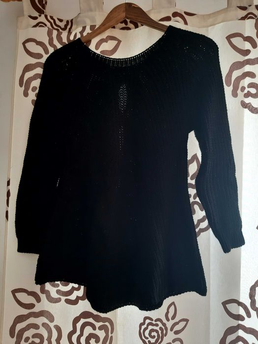 Camisola de malha preta