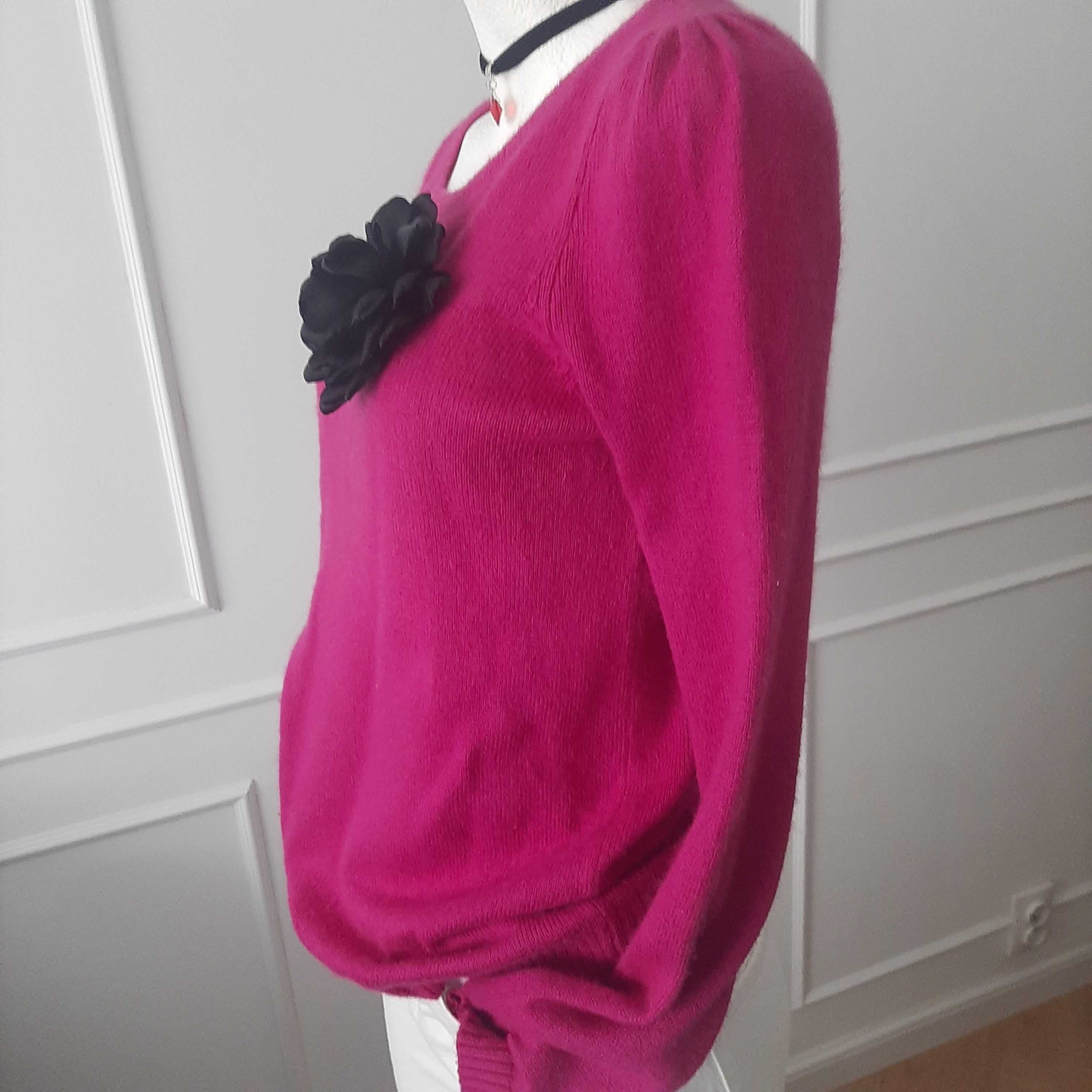 sweter fuksja angora must have