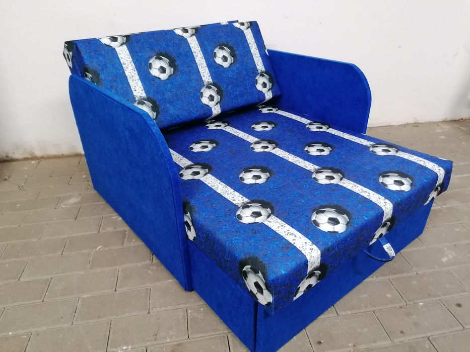 Sofa tapczan lozko fotelik dla dzieci z funkcja spania i pojemnikiem