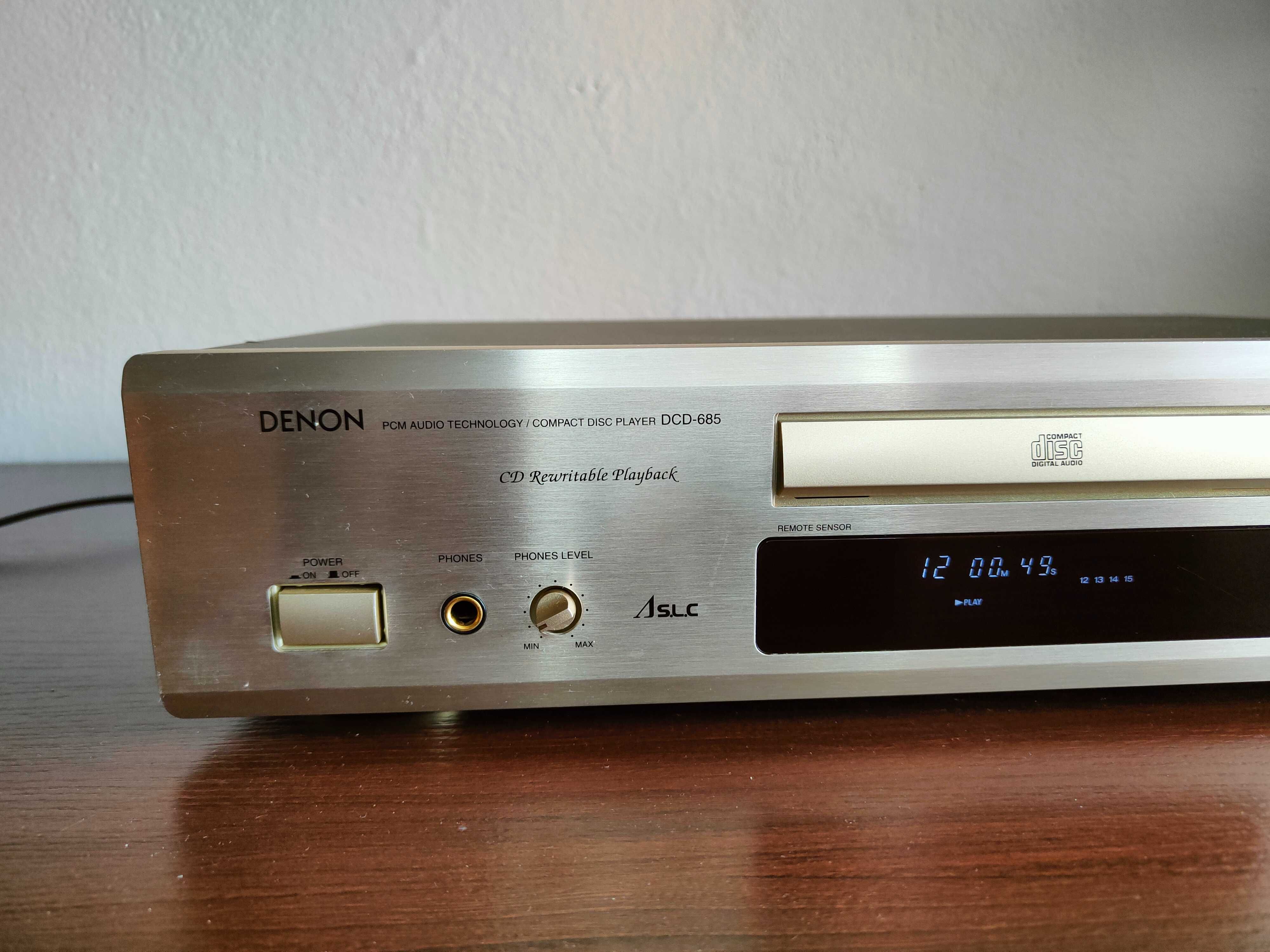 DENON DCD-685 odtwarzacz CD szampański wyjście optyczne