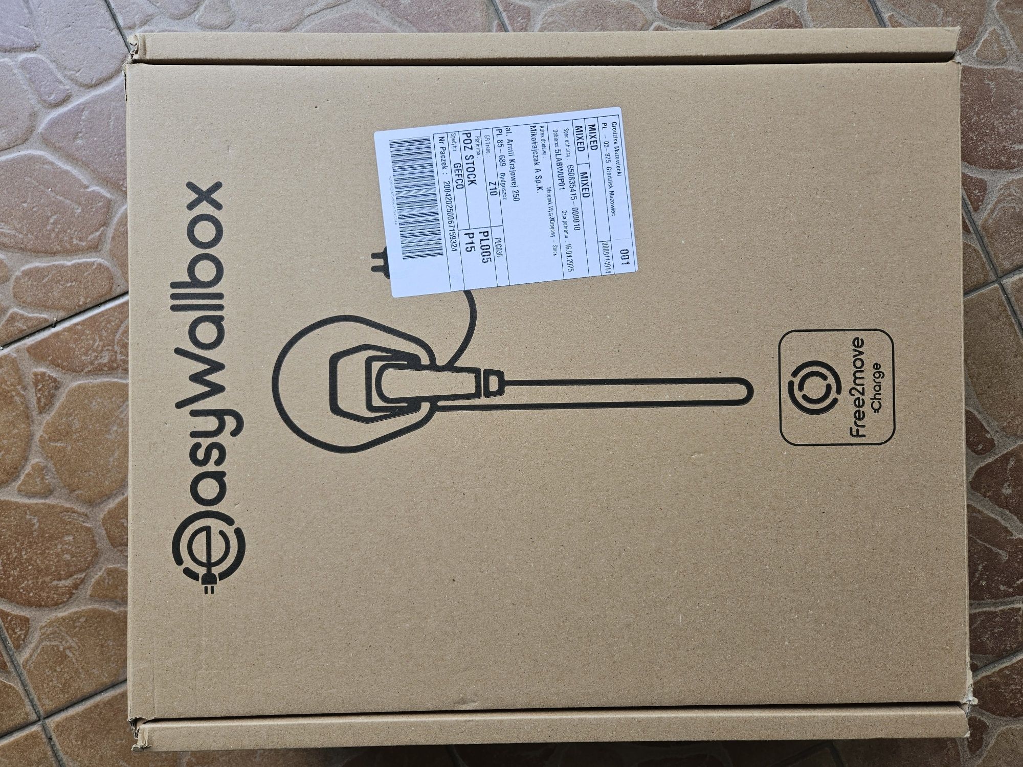 Wallbox ładowarka free2move 1 faza 7.4Kw 32A