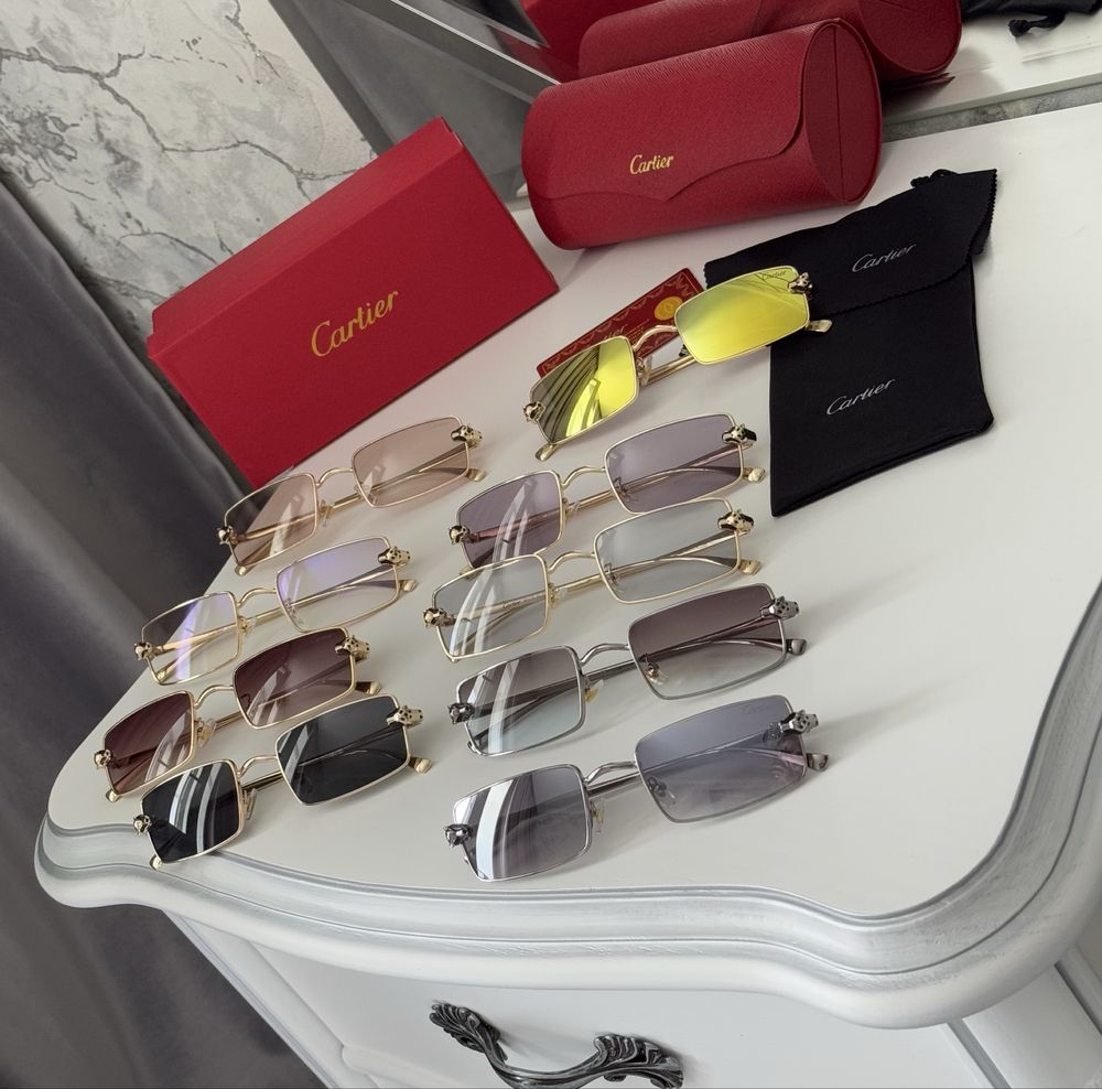 Солнцезащитные очки cartier тренд 2025 в оправе