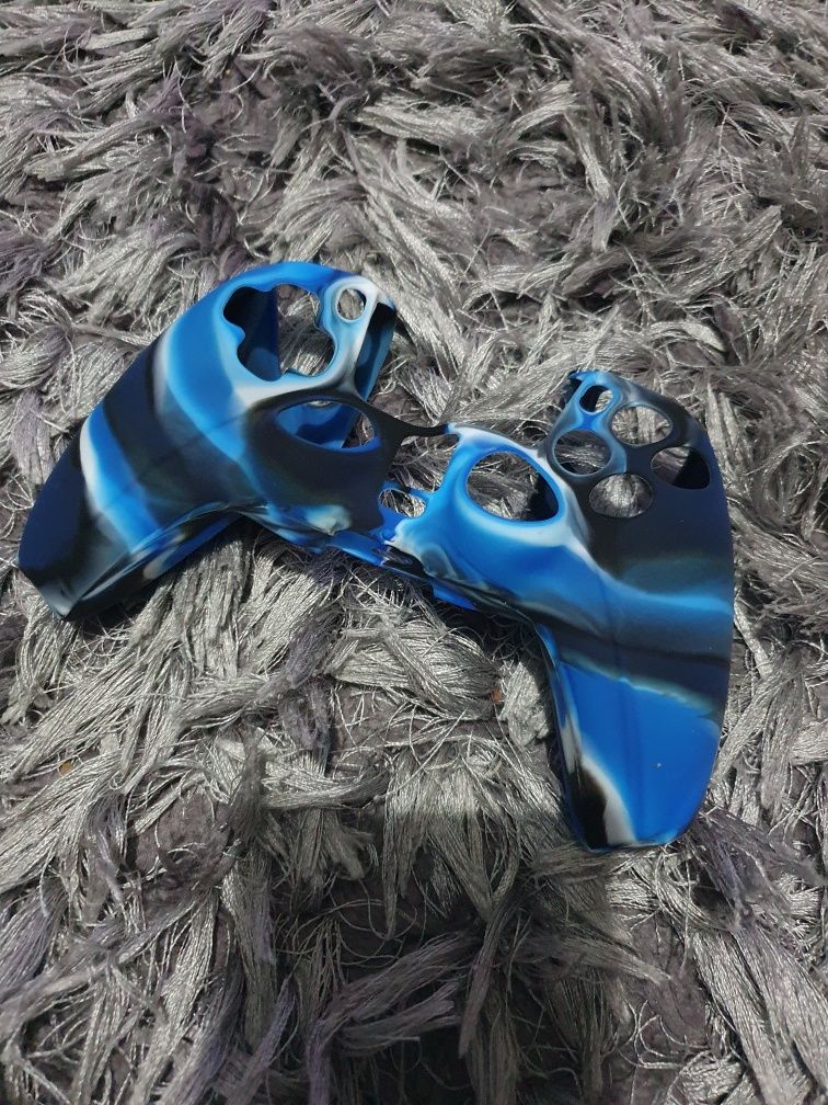 Capa comando ps5 silicone novo nova azul camuflado verde vermelho