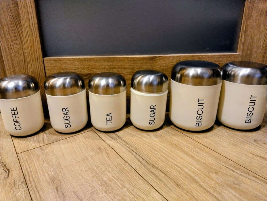 Pojemniki metalowe na kawę herbatę cukier