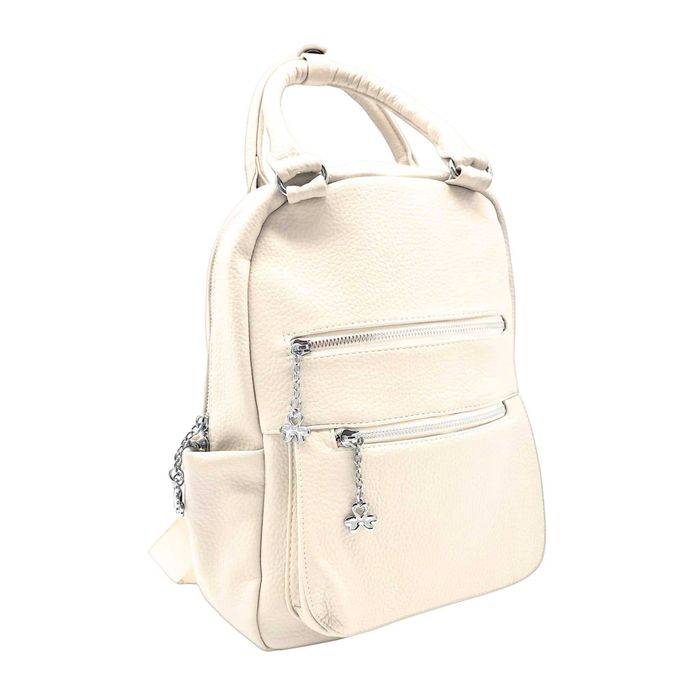 Beżowy plecak Maria C z dwoma uchwytami kremowy