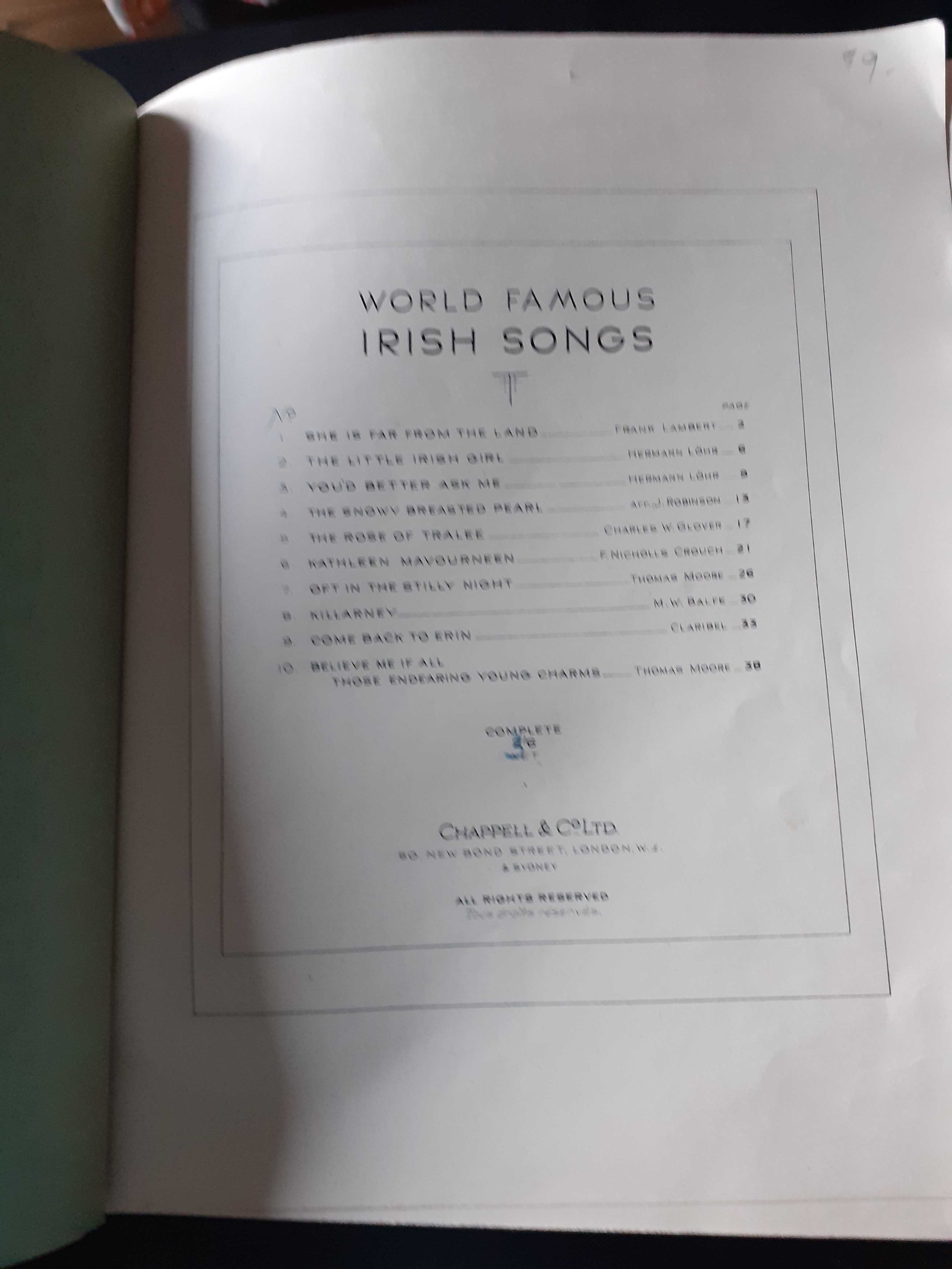 Piano - World Famous Irish Songs (10 temas)