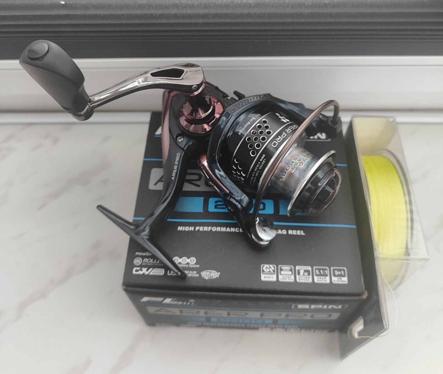 Wędka SPINING FL Blade Fast 2,4m 5-25g Kołowrotek+Plecionka