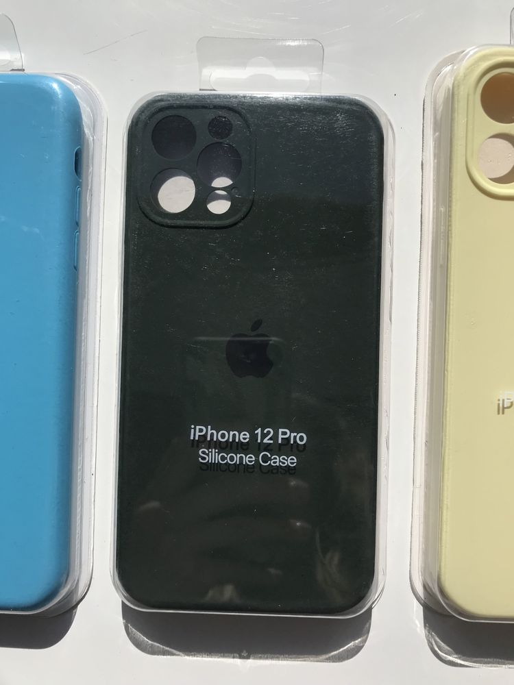Silicone case iPhone 11 12 pro max чохол чехол айфон жовтий блакитний