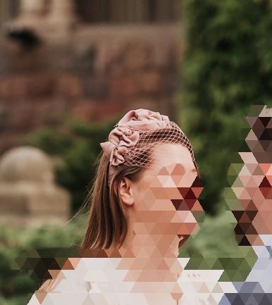 Opaska fascynator na ślub Bozka pudrowy róż