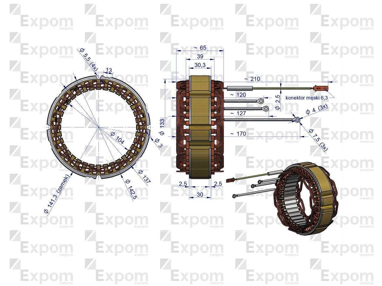 Stojan alternatora EX257000 A120 Bizon EXPOM KWIDZYN eu