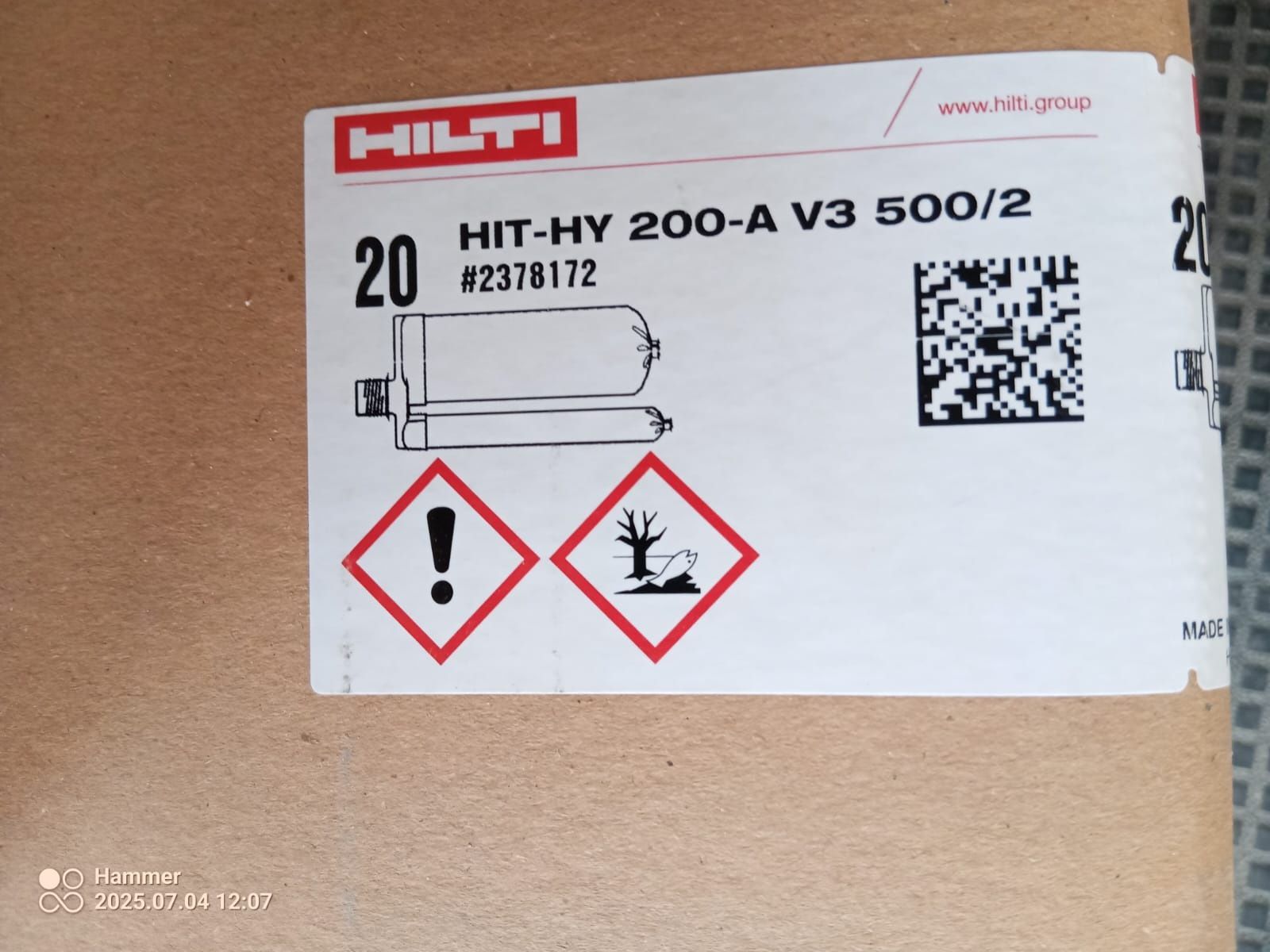 Kotwy chemiczne Hilti HIT HY 200A V3