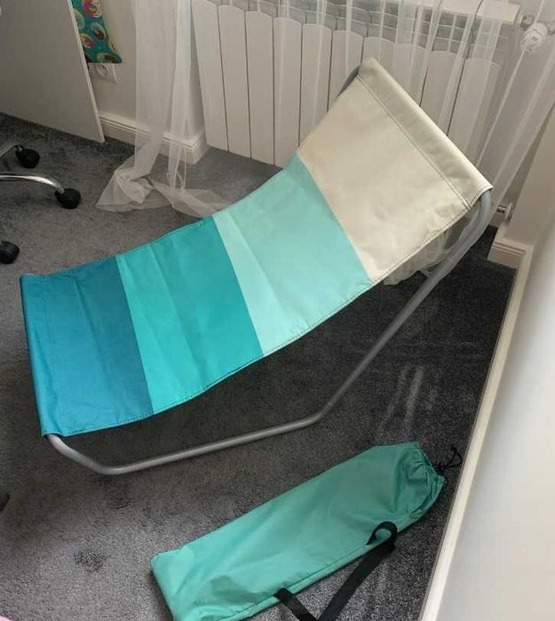 Składany fotel leżak krzesło turystyczne plażowy wygodny