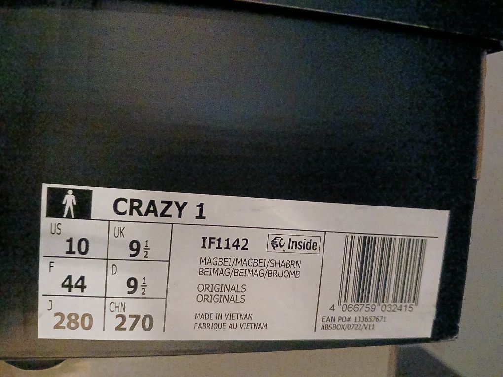 Nowe Adidas Crazy 1 Kobe r.44 retro basket lakers air do kosza lebron