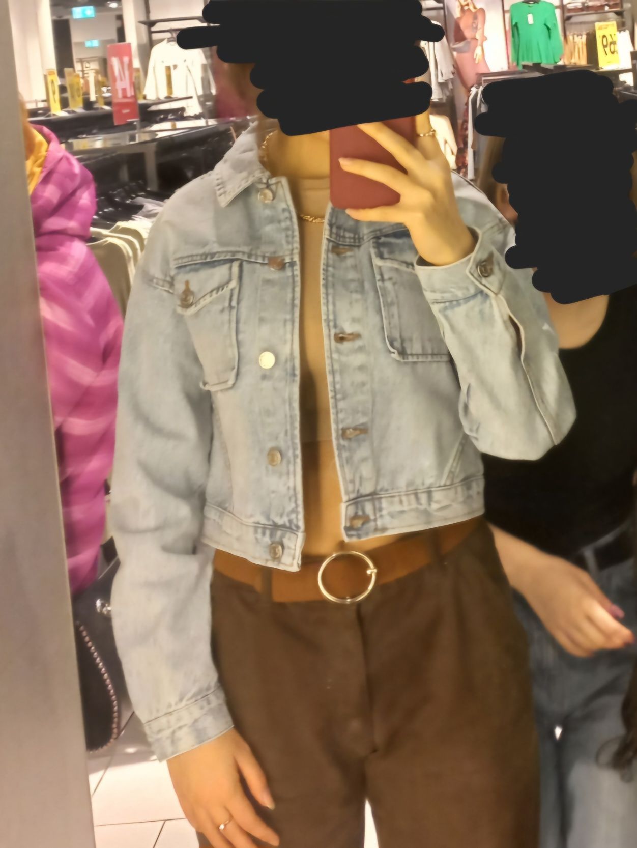 NOWA kurtka jeansowa z guzikami oversize cropped FB sister New Yorker