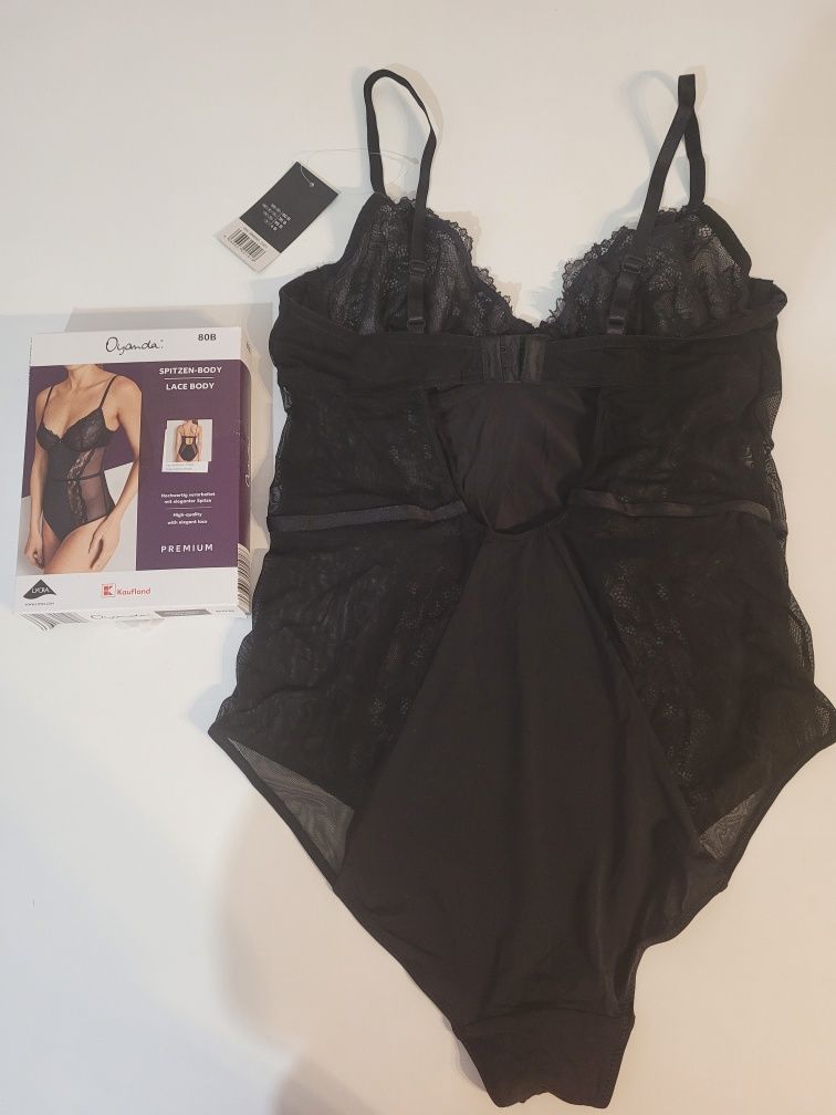 Body damskie eleganckie z koronką Walentynkowe Lycra roz. 80B M