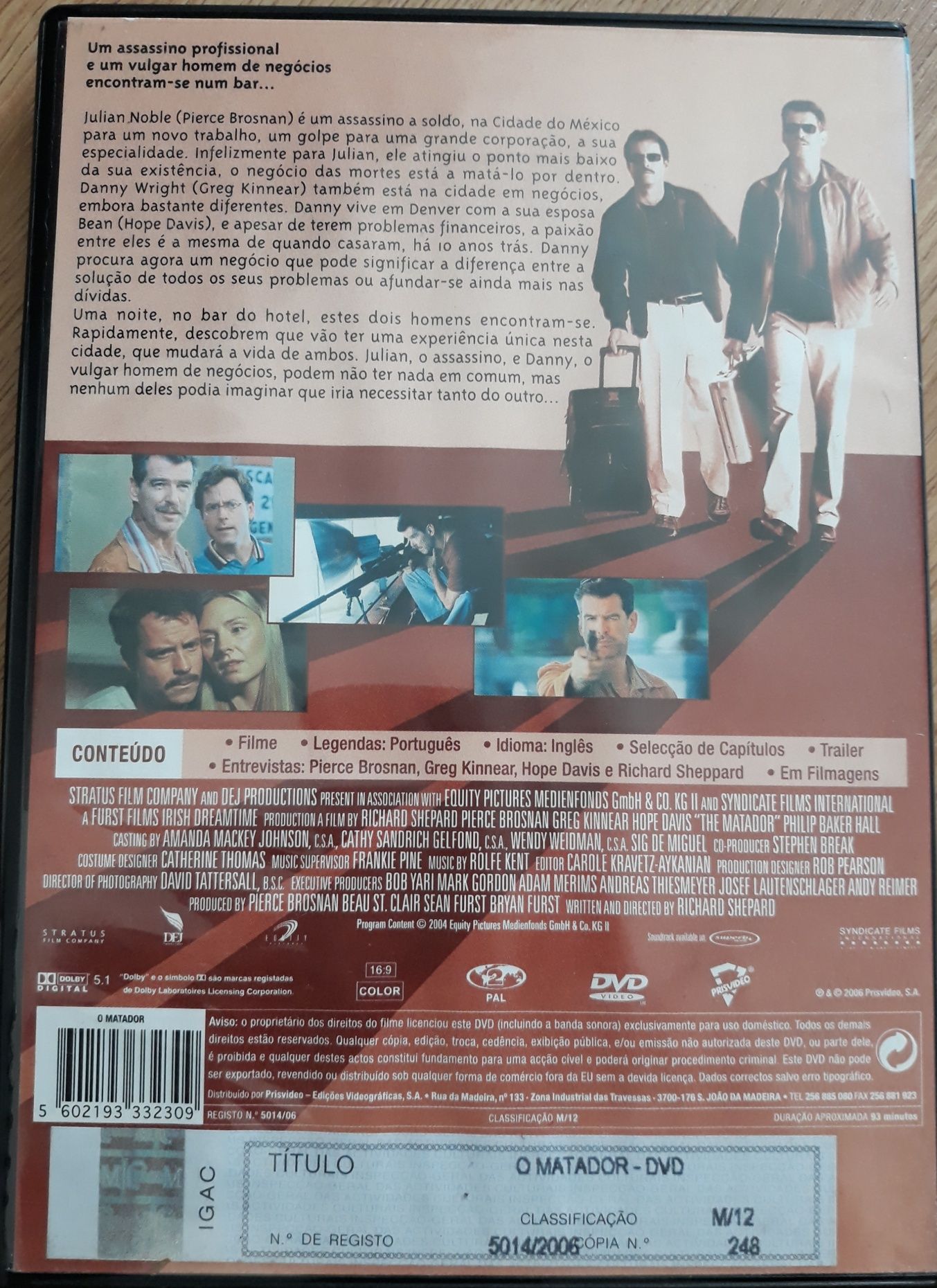 DVD O Matador Pierce Brosnan