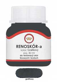 RENOSKÓR farba lakier do skóry Grafitowy 30ml