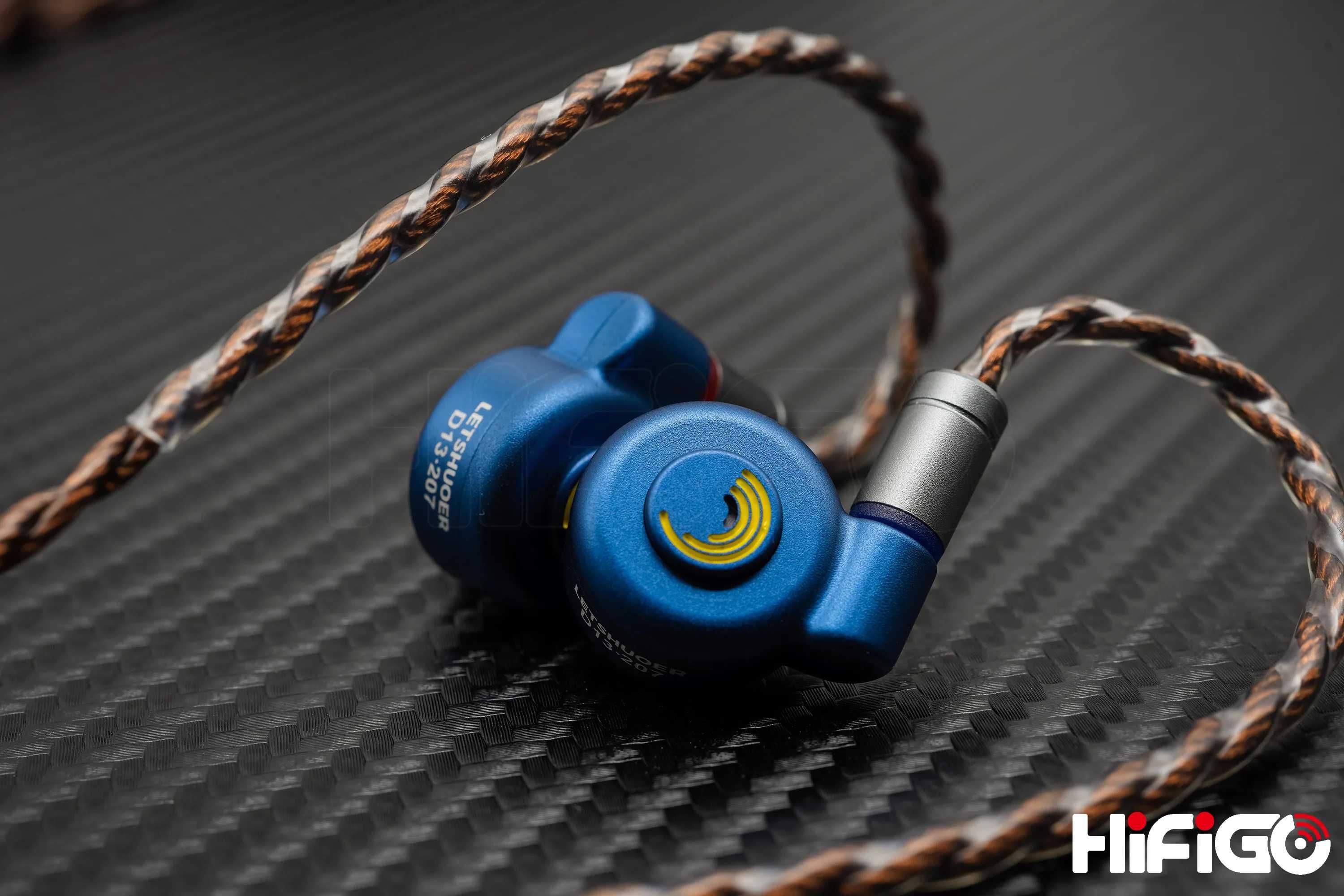 Letshuoer D13 - Динамічні внутрішньоканальні навушники IEM 4.4mm Blue