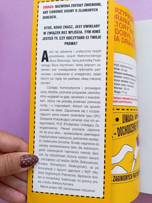 Książka "MBŚ randka pod lupą czyli Matrymonialne Biuro Śledcze"