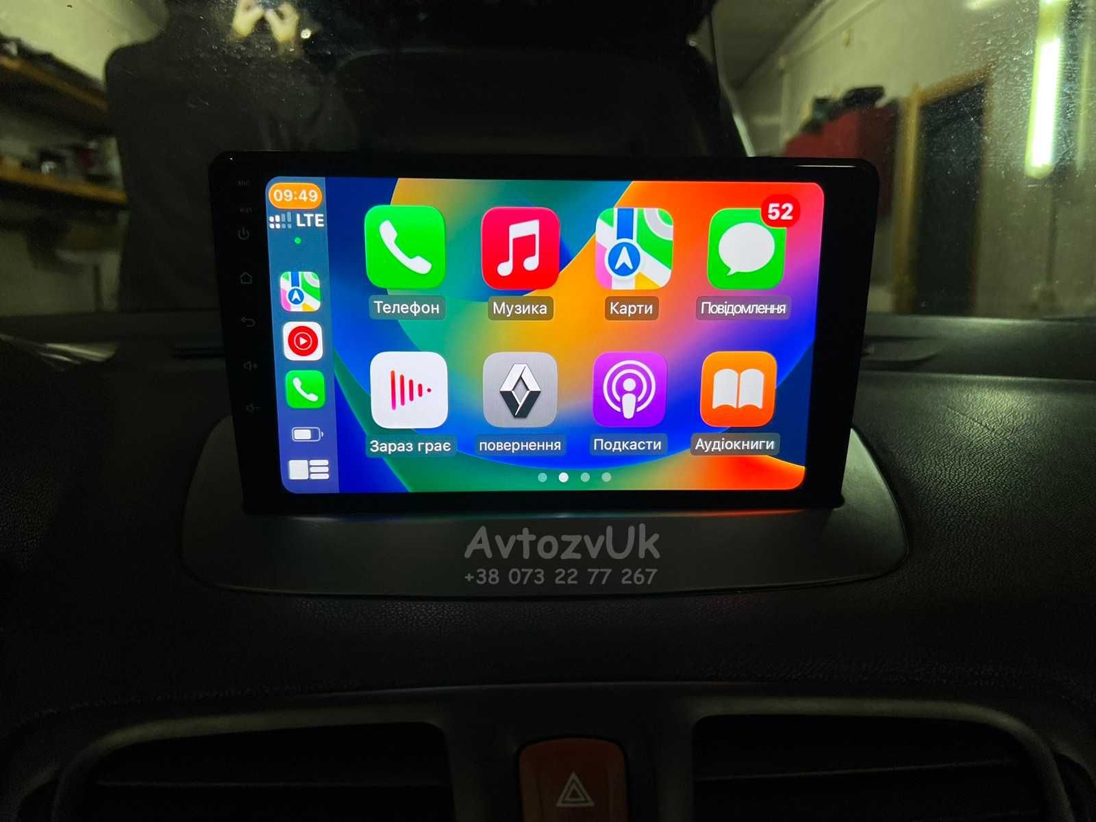 Магнитола RENAULT Megane 3 Fluence Меган 3 Флюенс CarPlay Android 14