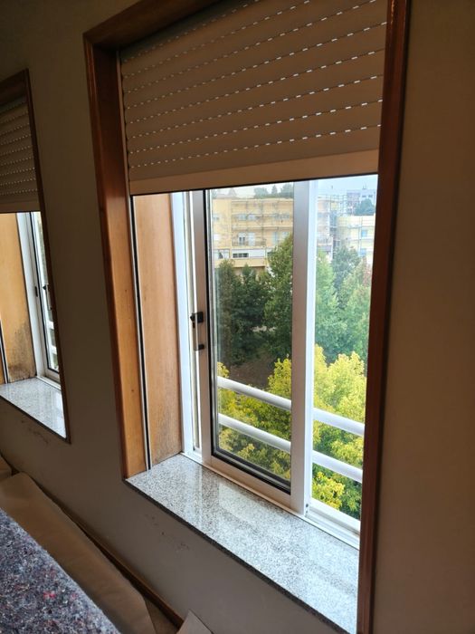 Janela de aluminio branco vidro duplo