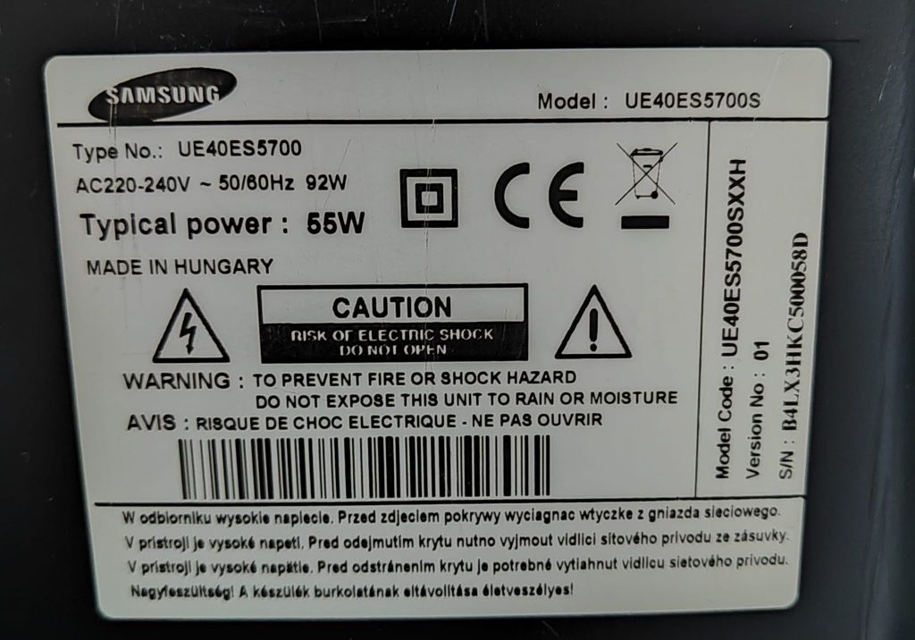 Telewizor Samsung 40" ue40es5700s