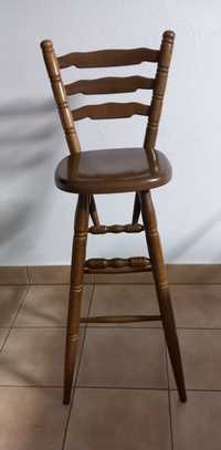 Krzesła barowe drewniane 2szt.