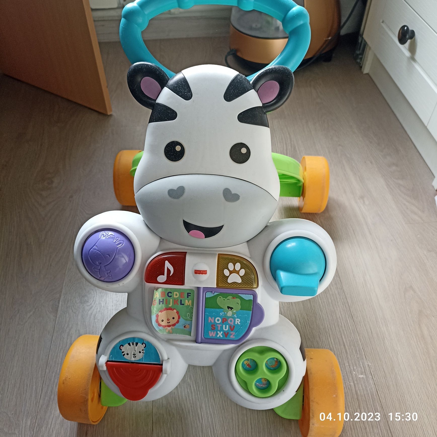 Ходунки штовхач зебра від Fisher Price