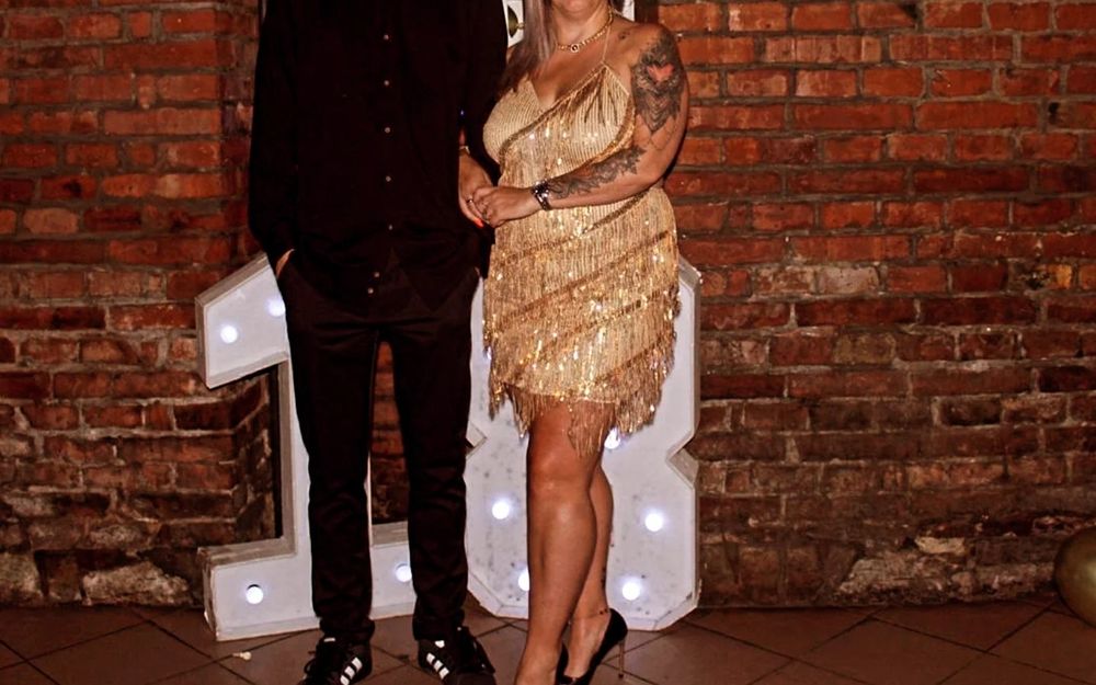 Sukienka złota cekiny imprezowa L