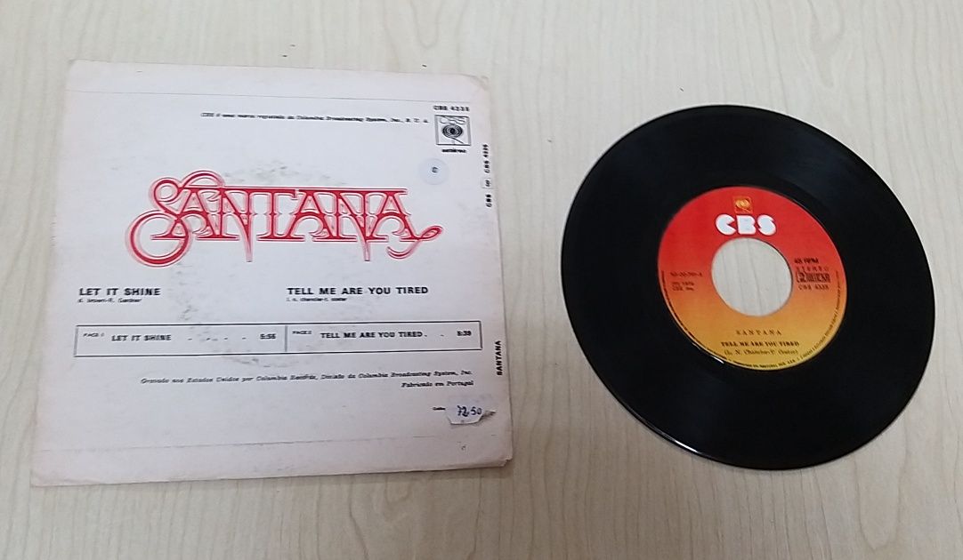 Vinil 45' Santana.