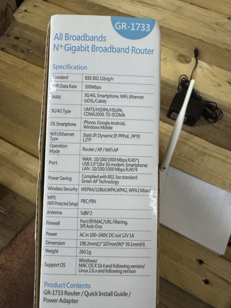 Router sapido gr-1733 gigabit