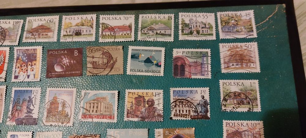 Zestaw 38 sztuk starych znaczków pocztowych prl