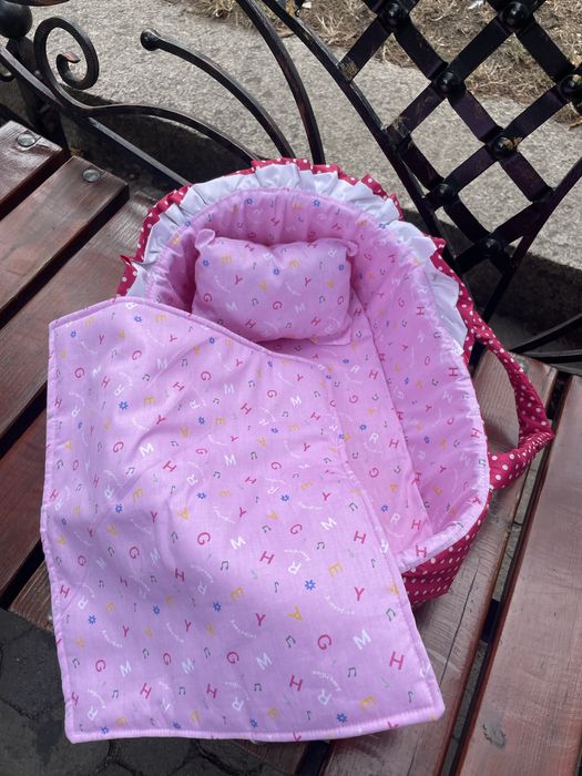 На подарунок! Колиска сумка для ляльки 30-35 см люлька ліжечко