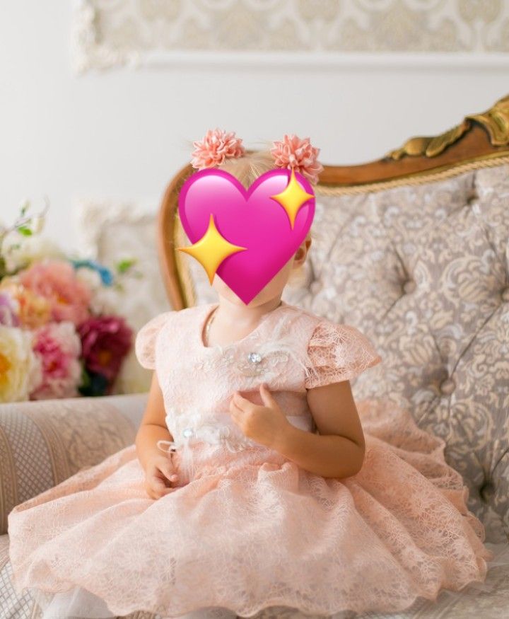 600 р Продам платье для принцессы персикового цвета