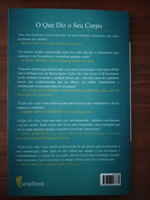 Livro "O que diz o seu corpo" de Sharon Sayler (NOVO)