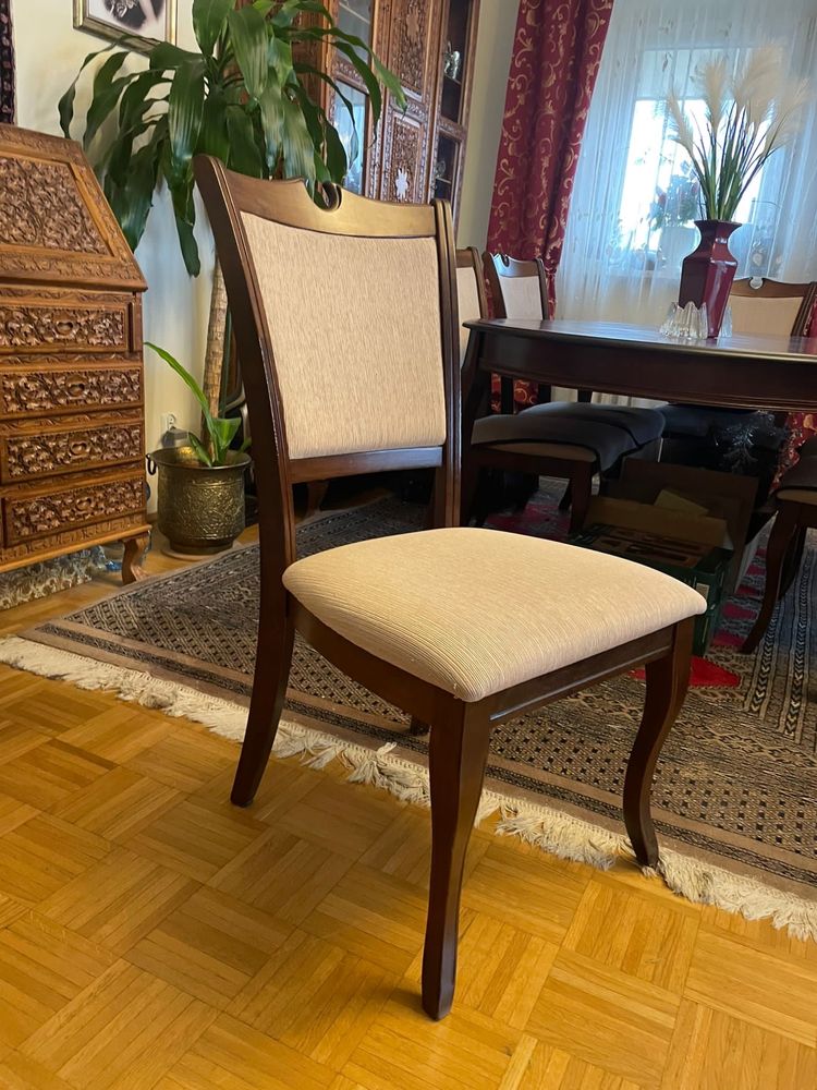 Stół rozkładany plus krzesla caly zestaw blackredwhite stan idealny