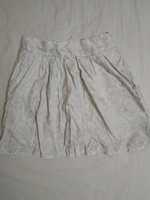 Нарядная бело-серебристая юбка на девочку 8-10 лет