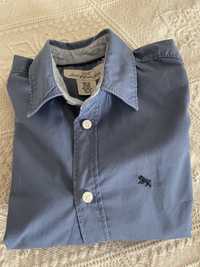 Koszula dla chlopca 116 bawełna niebieska H&M