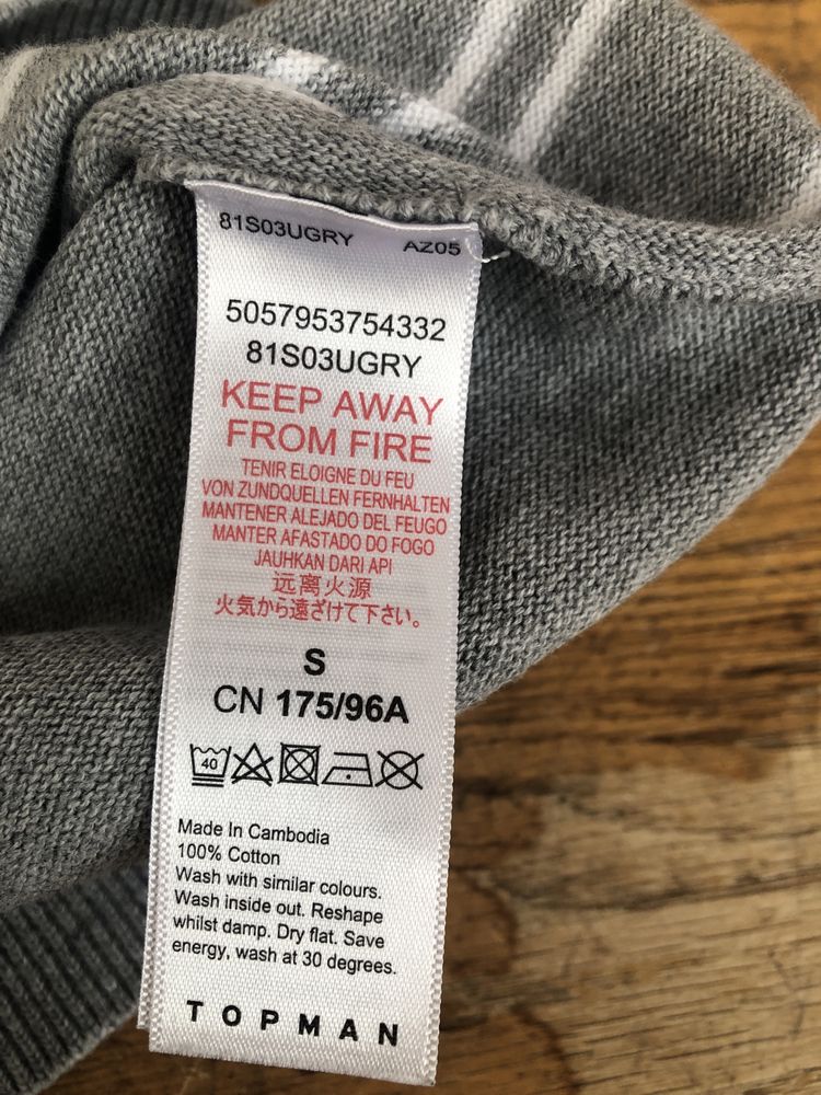 Sweterek krótki rękaw Topman  styl lata 80-te z krótkim rękawem