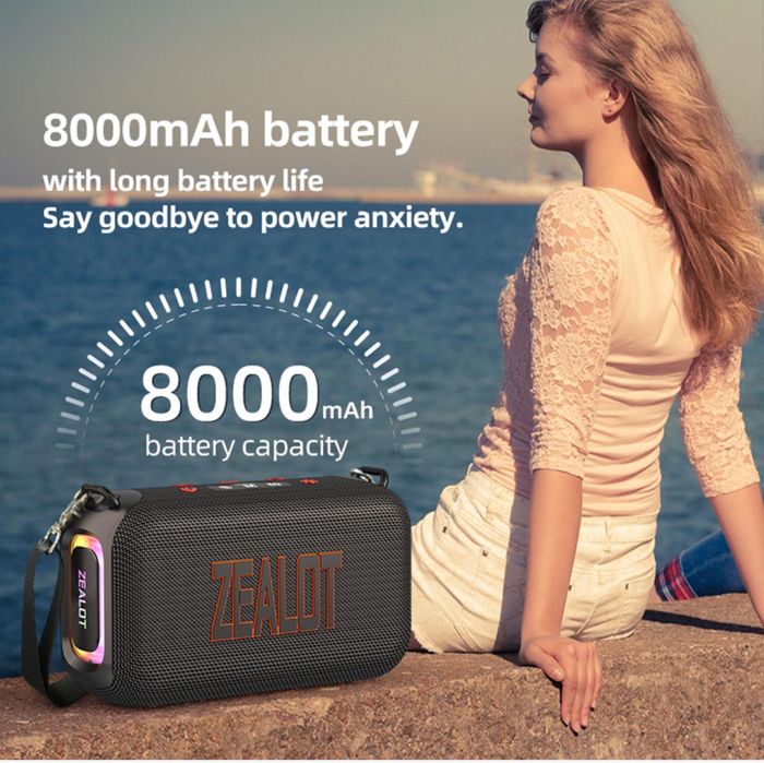 ZEALOT S85 Bluetooth колонка потужністю 50 Вт  потужна бездротова jbl