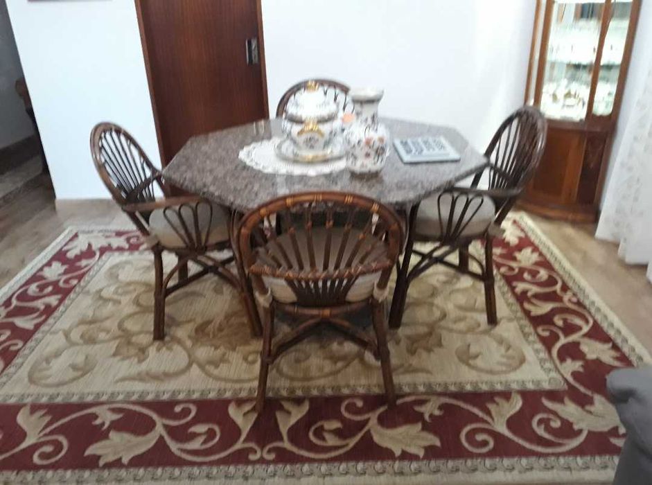 Cadeiras em Bambu para Mesa de Refeições com apoio de braços, robustas