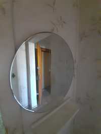 Зеркало с пескоструйной гравировкой. Диаметр 54см