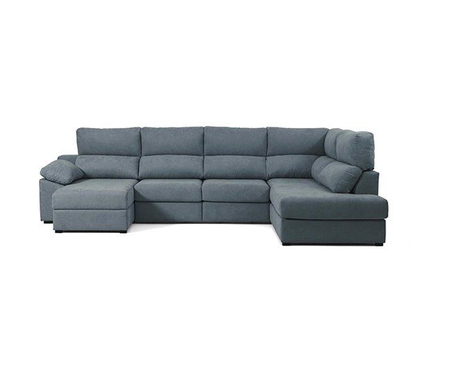 Sofá de canto com cama DEXTER direita 5 lugares antracite