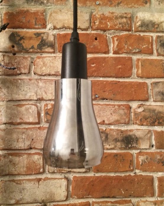 Lampa wisząca, żyrandol, srebrna, czarny