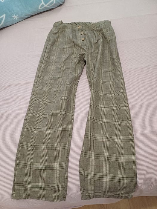 Calças Beges Riscas
