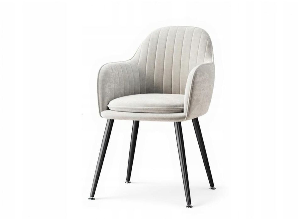 Krzesło tapicerowane welurowe – elegancki fotel do kuchni, jadalni