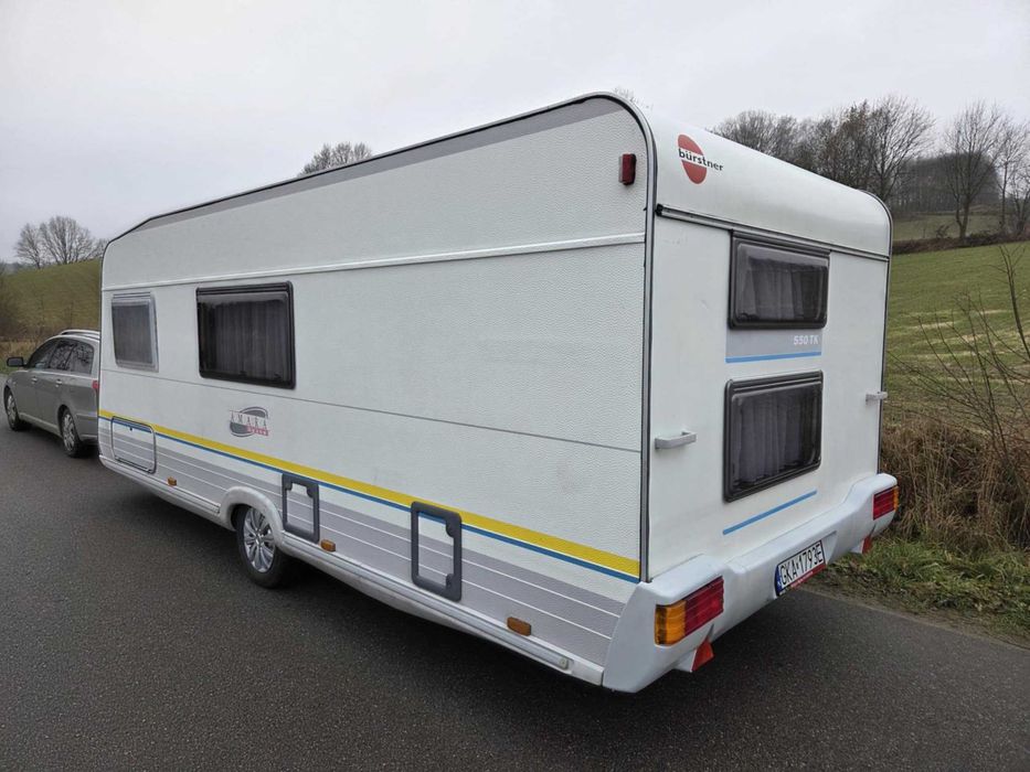 BURSTNER 550 TK przedsionek DMC 1350kg łóżka piętrowe