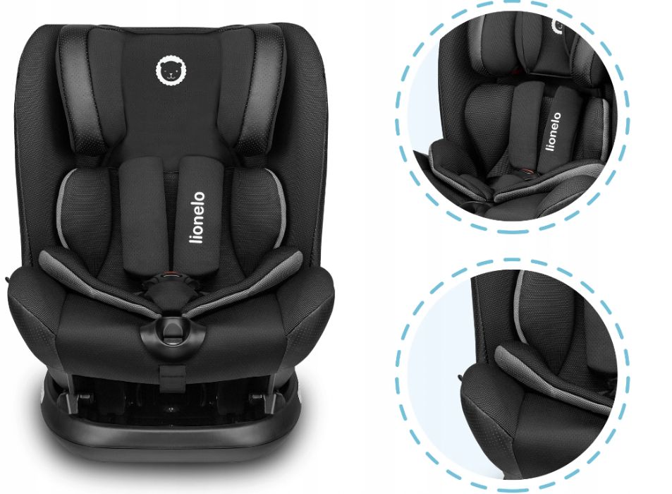 Fotelik samochodowy Lionelo OLIVER Isofix lub pasy 9-36 kg