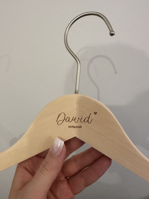 Personalizowany wieszak Dawid drewniany