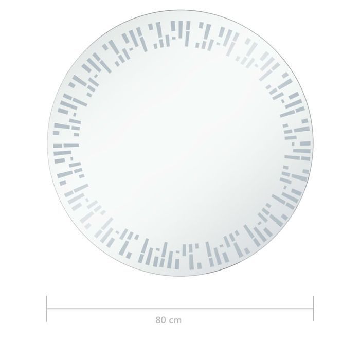 vidaXL Lustro łazienkowe z LED, 80 cm